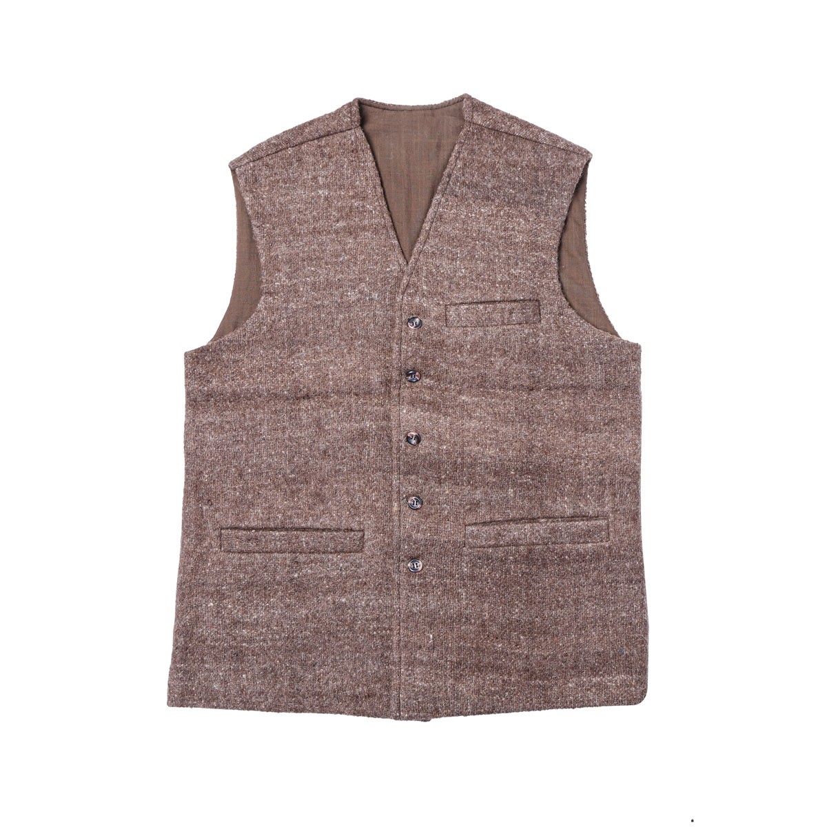Hand-Stitched Waistcoat With White Speckles | Brown Barak Waistcoat 1