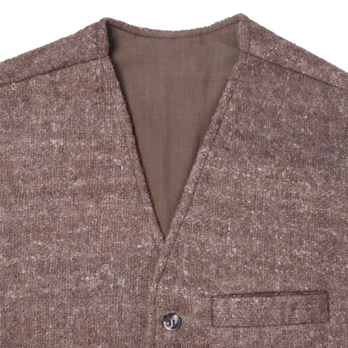 Hand-Stitched Waistcoat With White Speckles | Brown Barak Waistcoat 2