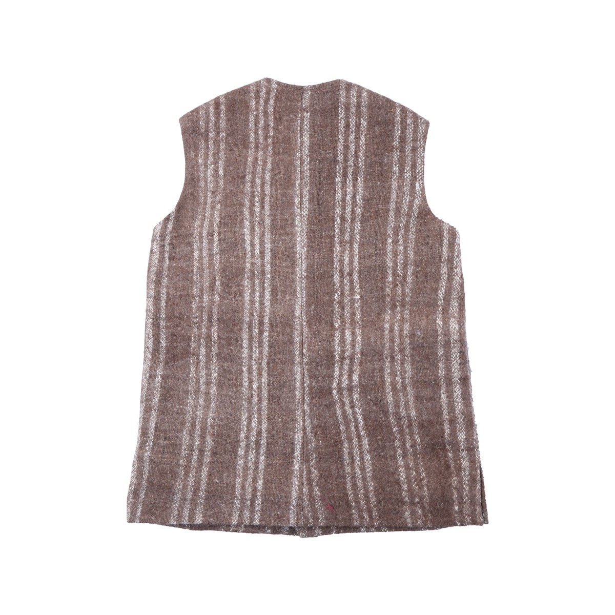 Brown Barak Waistcoat | White Striped Men's Vest 4