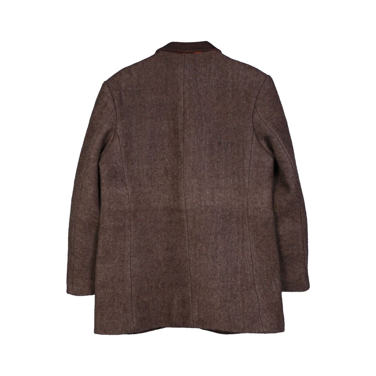 Chocolate Brown Tailored Collar Coat | Woolen Men's Coat 4