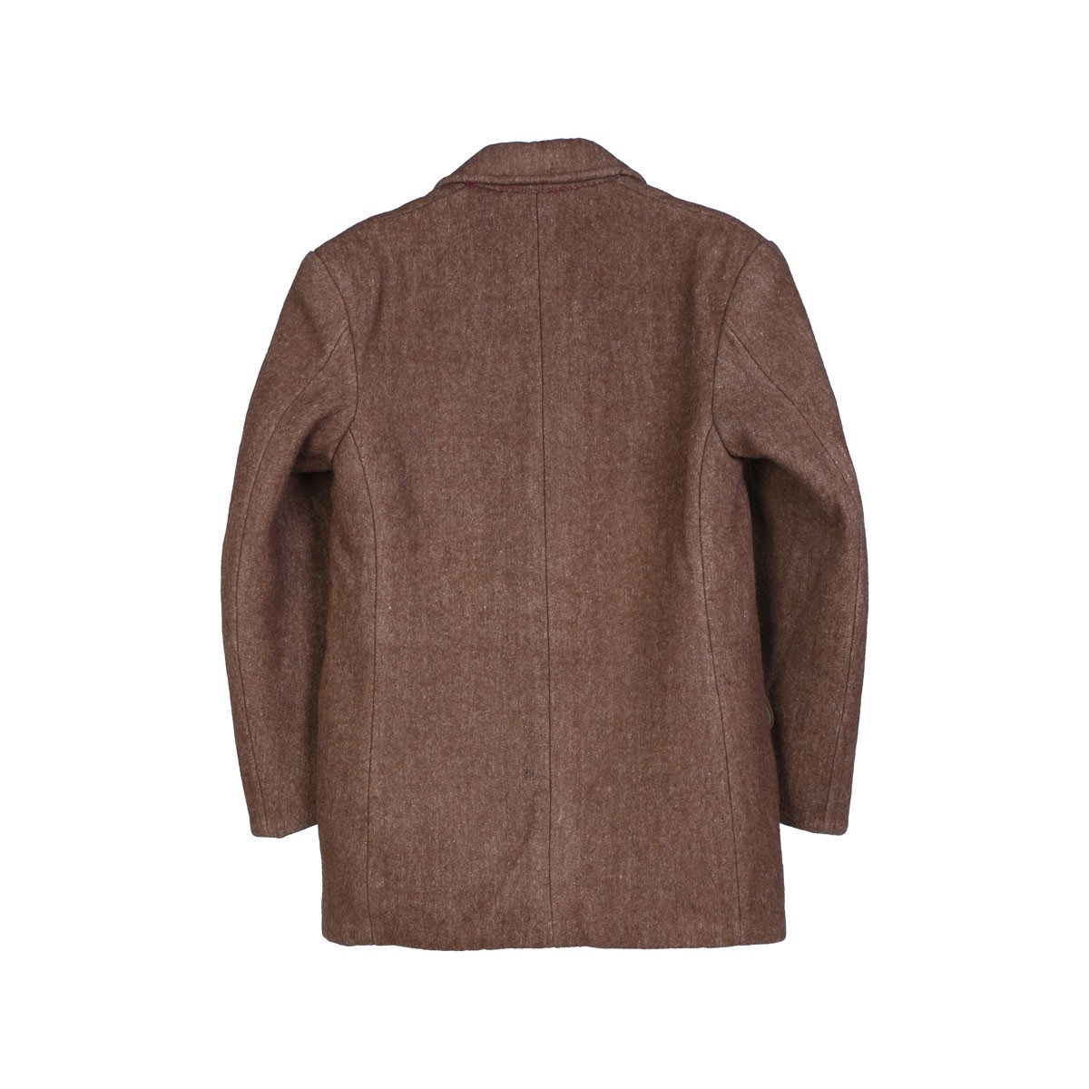 Woolen Hand-Stitched Coat | Brown Coat With Side Pockets 4