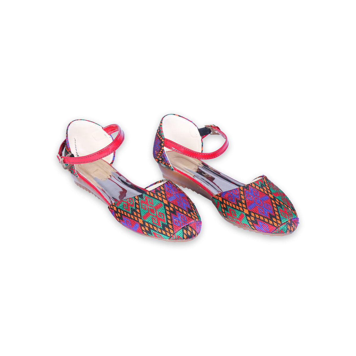 Pink Khanjardozi Embroidered Shoes | Ballet Flats 1