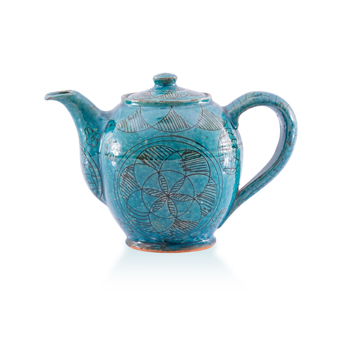 Istalif Ceramic Tea pot Oriental Floral Pattern Teapot 1