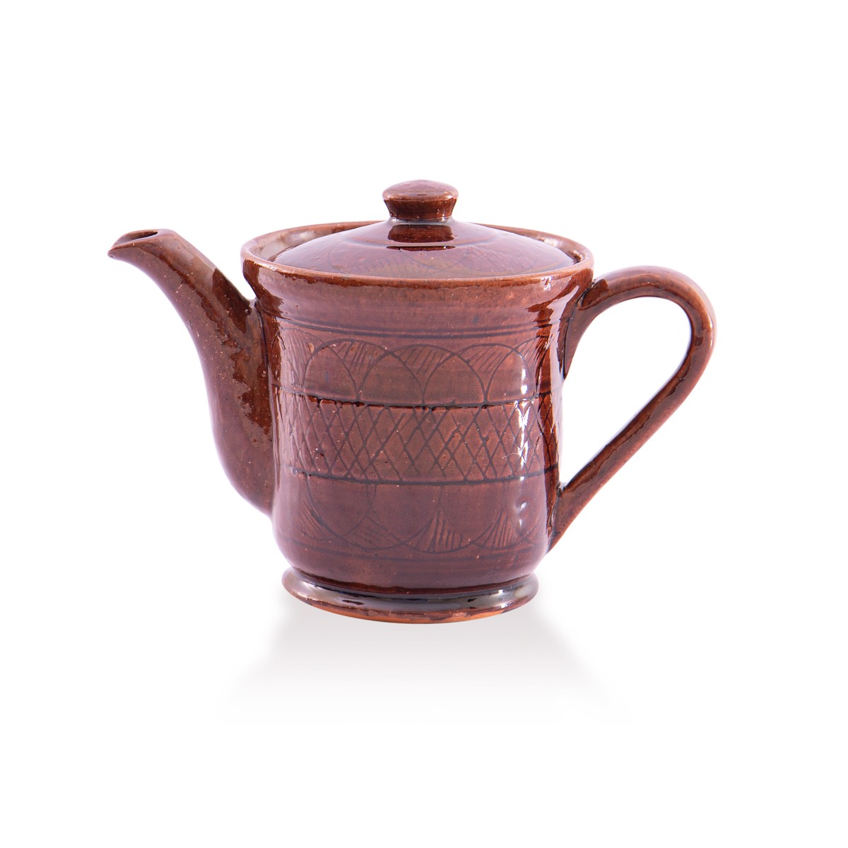Dark Brown Handmade Istalif Pottery Teapot 1