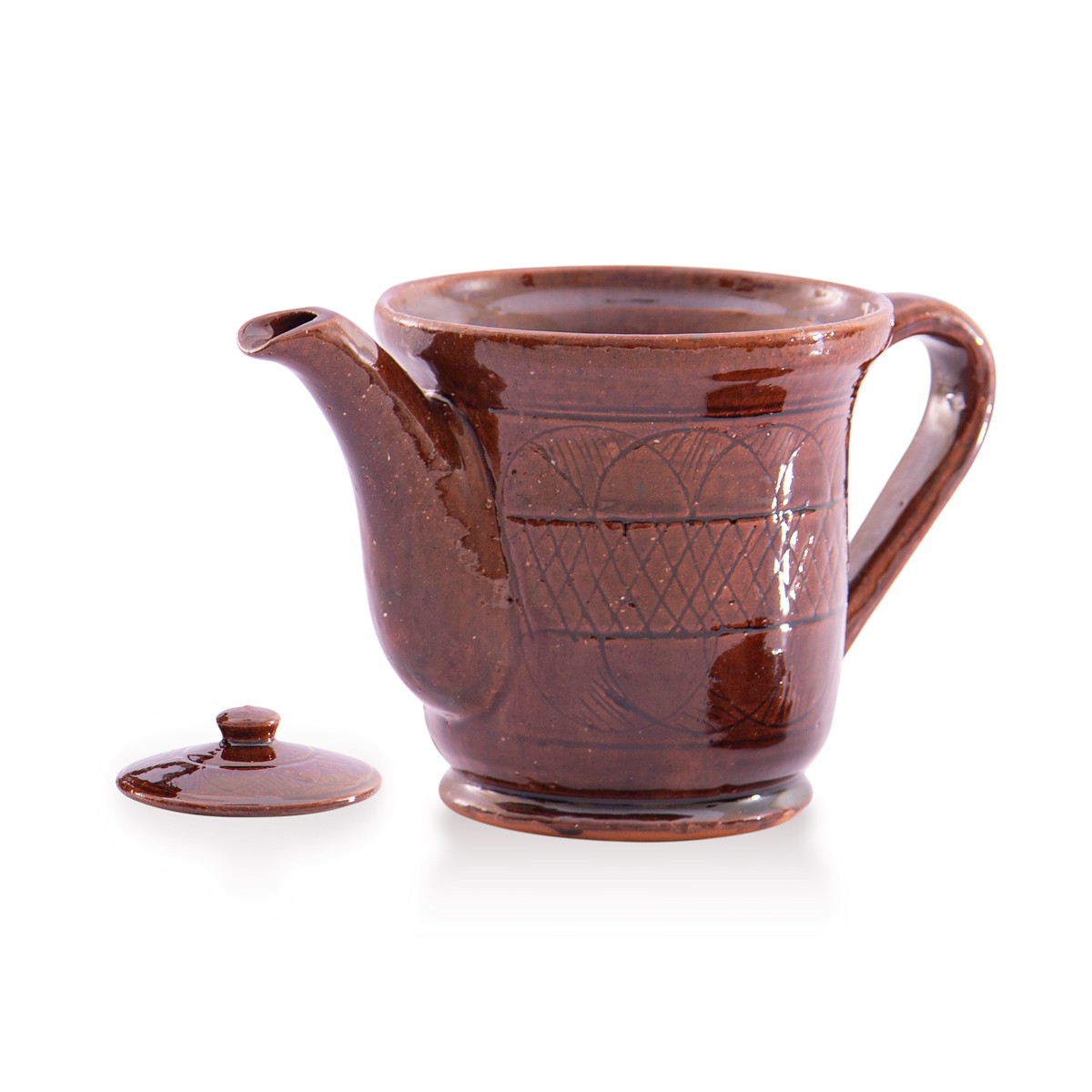 Dark Brown Handmade Istalif Pottery Teapot 2