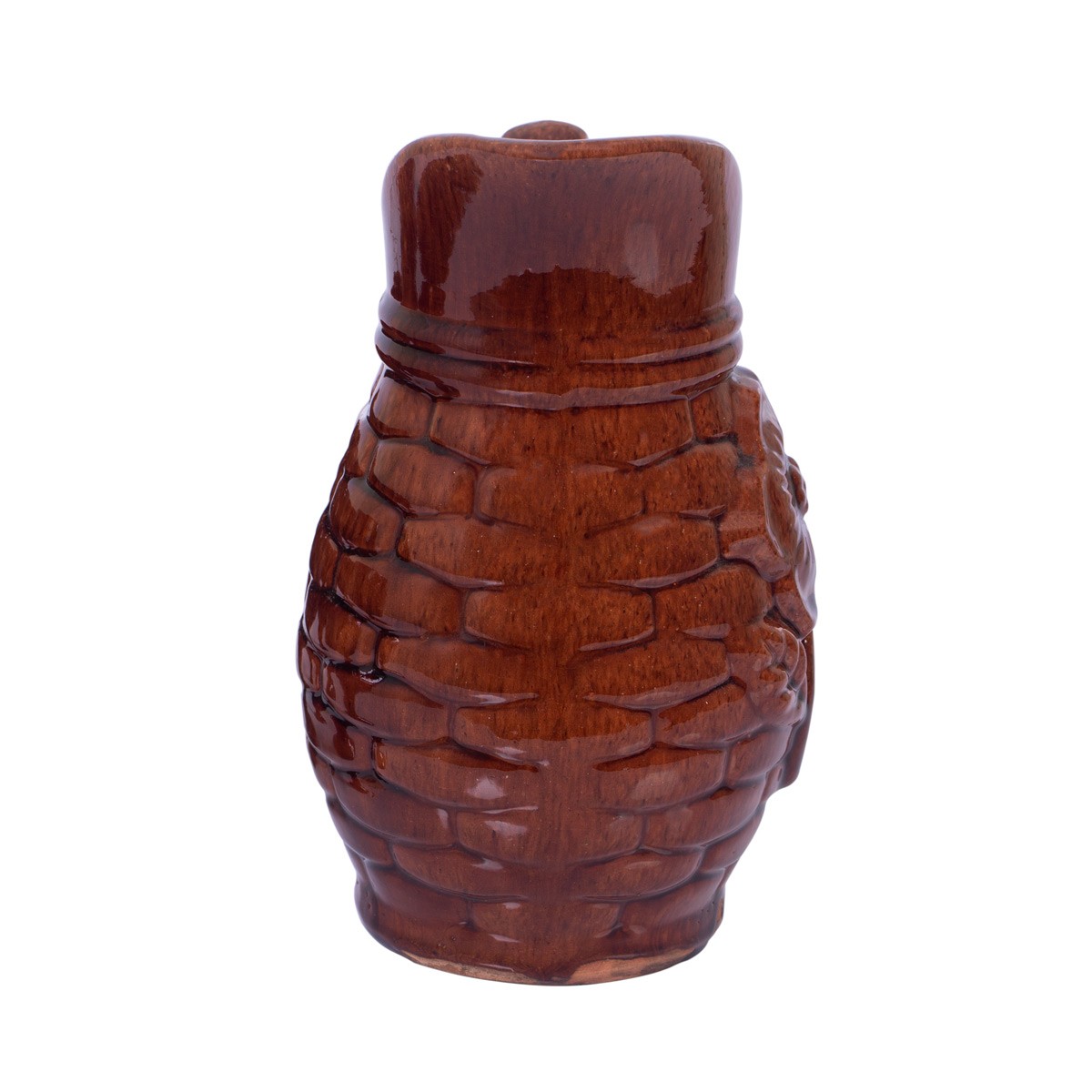 Vintage Hand-Crafted Jug with Glass Set 1
