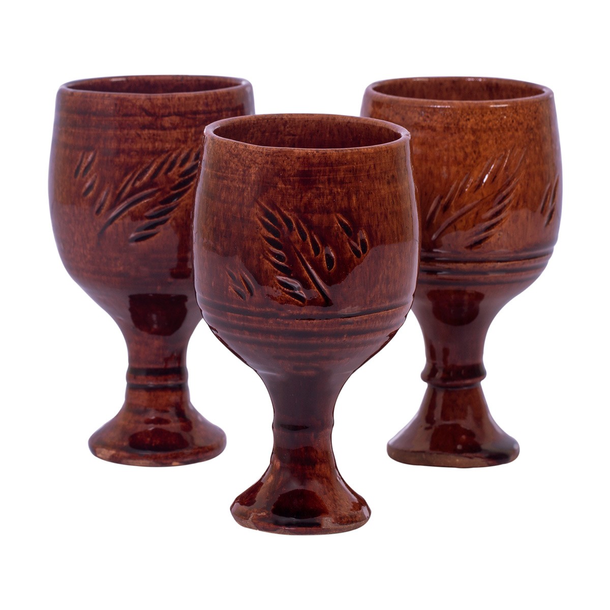 Istalif Handmade Pottery Hickory Glass Set with Jug 3