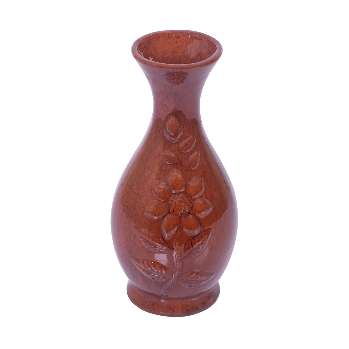 Shinny Vase with Floral and Leafy Design 2