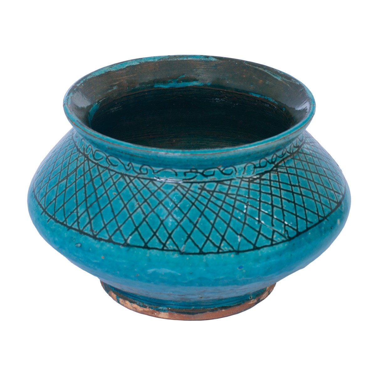 Handmade Footed Yogurt Ceramic Bowl with Lid | Istalif Pottery 2