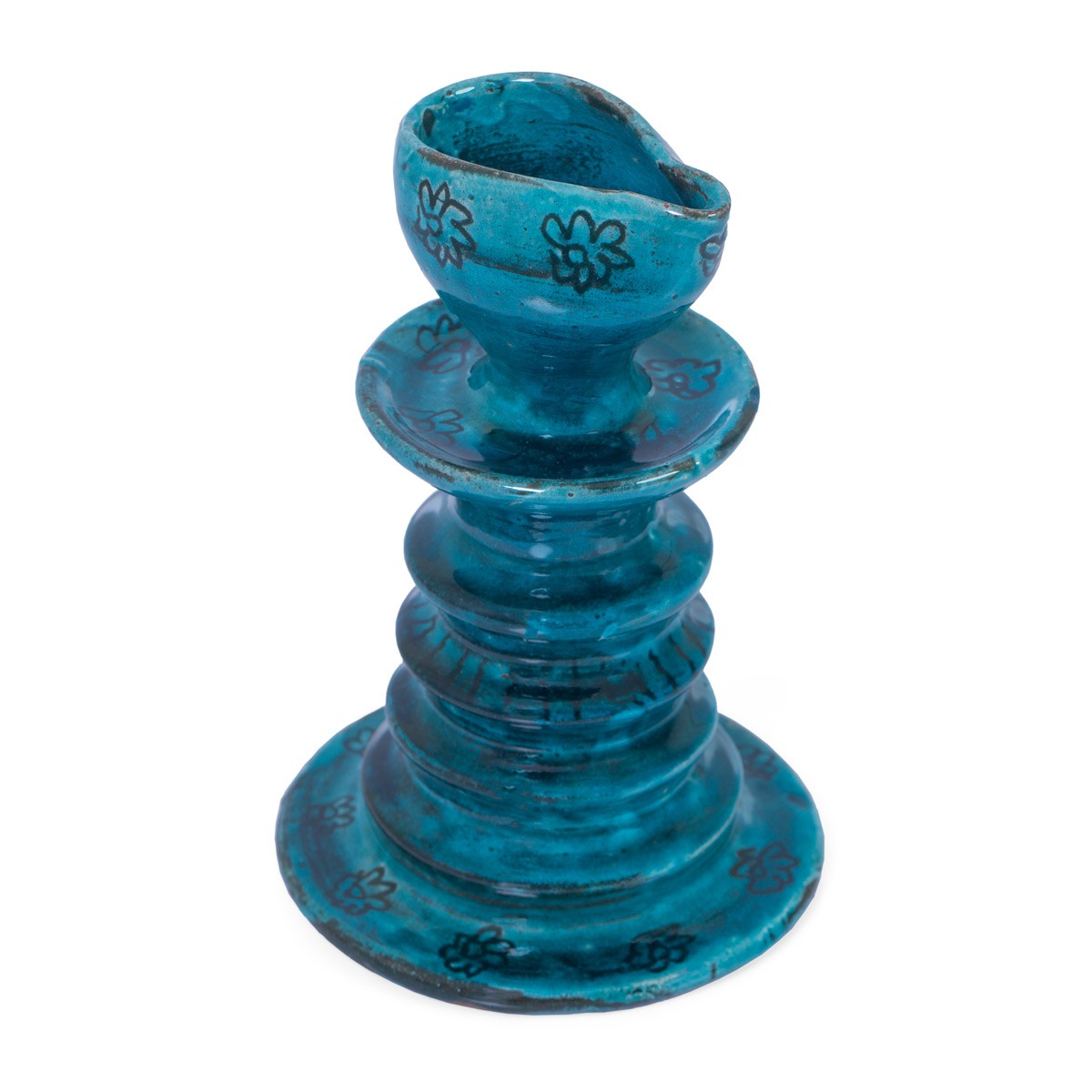Istalif Floral Hand-Painted Pillar Candle Holder 2