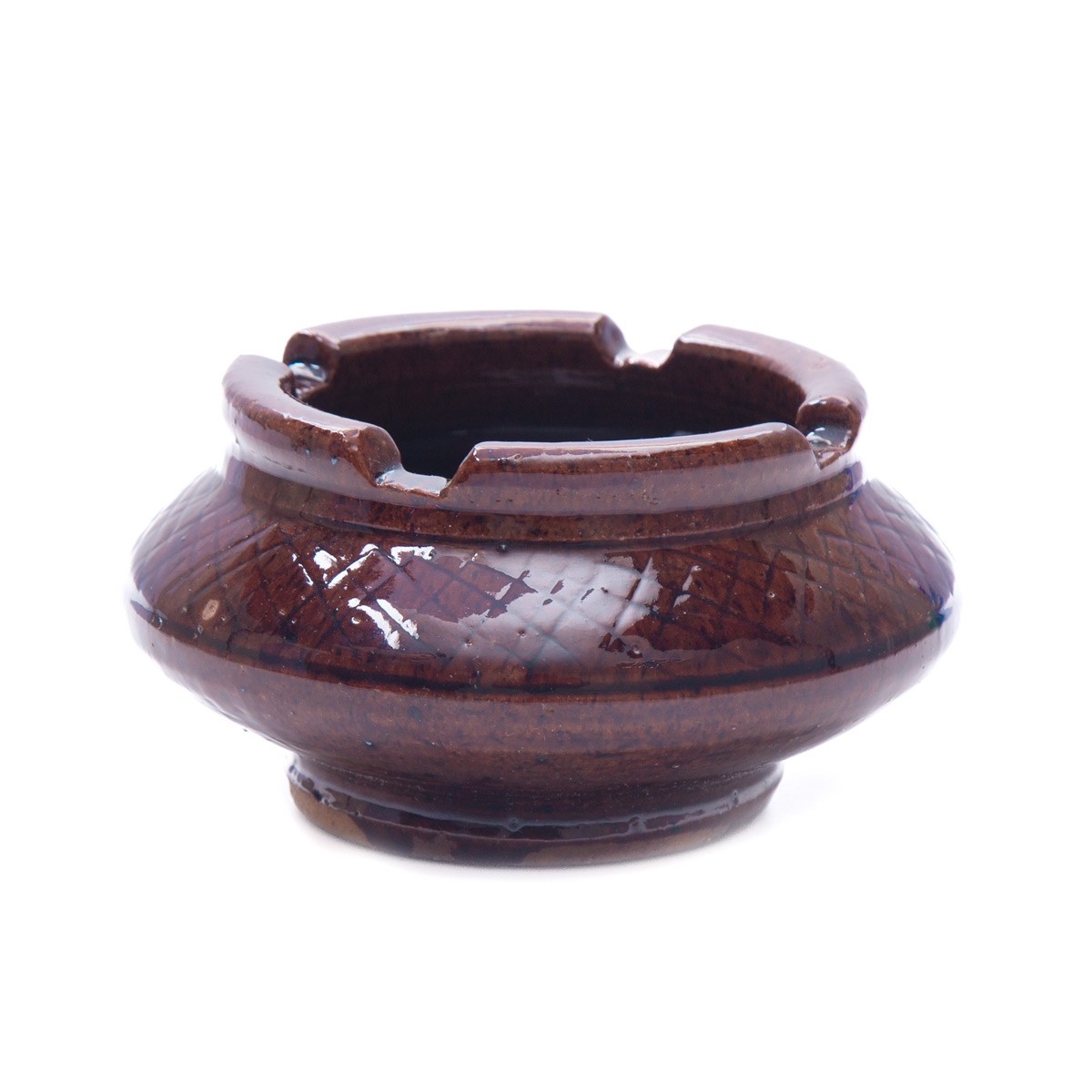 Ceramic Brown Footed Istalefi Cigarette Ashtray 1