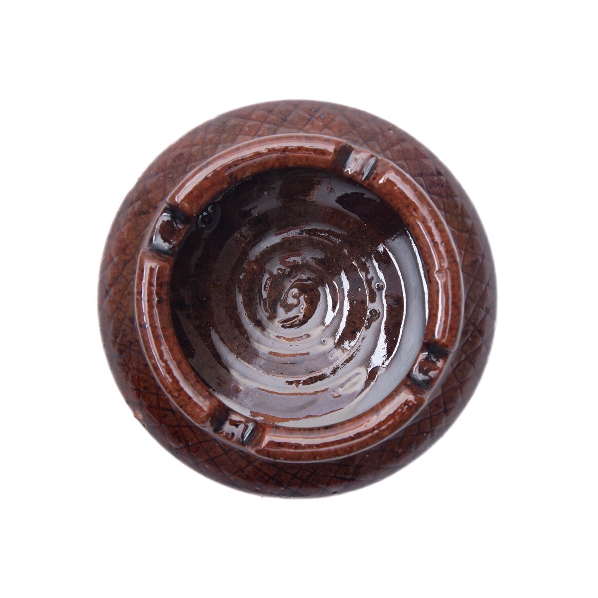 Ceramic Brown Footed Istalefi Cigarette Ashtray 3
