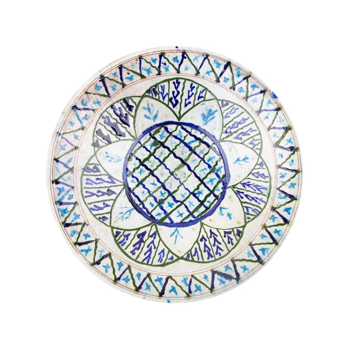 White Ceramic Fresh Fruit Plate | Hand-Painted Traditional Patterned Plate 2