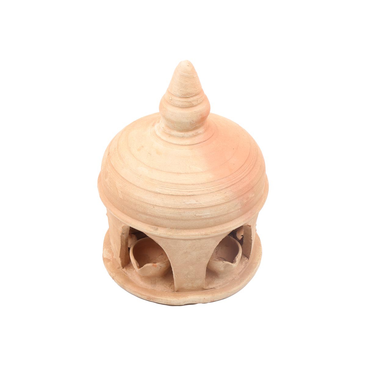 Brown Handmade Candle Holder | 5-in-1 Clay Candle Stand 2