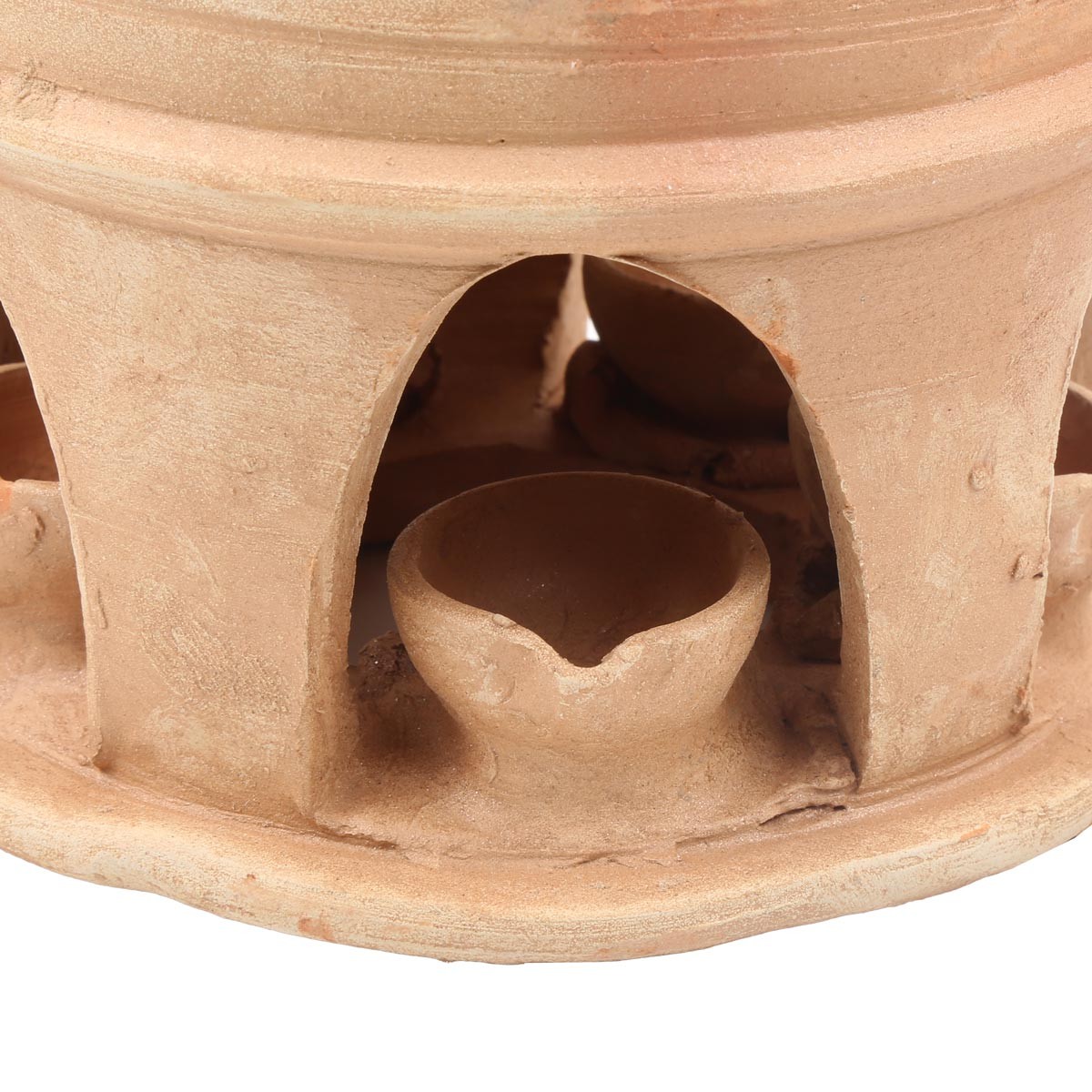 Brown Handmade Candle Holder | 5-in-1 Clay Candle Stand 4