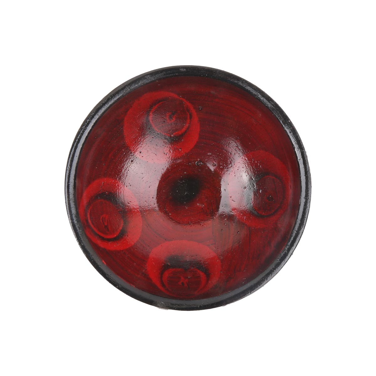 Black & Red Ceramic Bowl | Hand-Painted Rustic Bowl 3