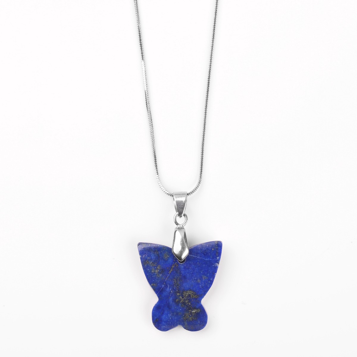 Silver Lapis Set | Butterfly Hook Earrings With Pendant 2