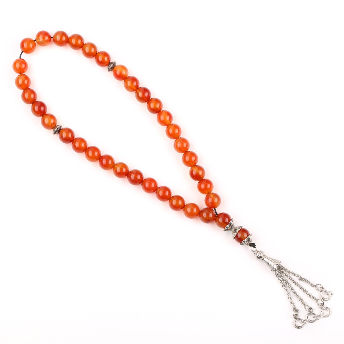 Orange Agate Stone Tasbih | Islamic Prayer Bead Tasbih 1
