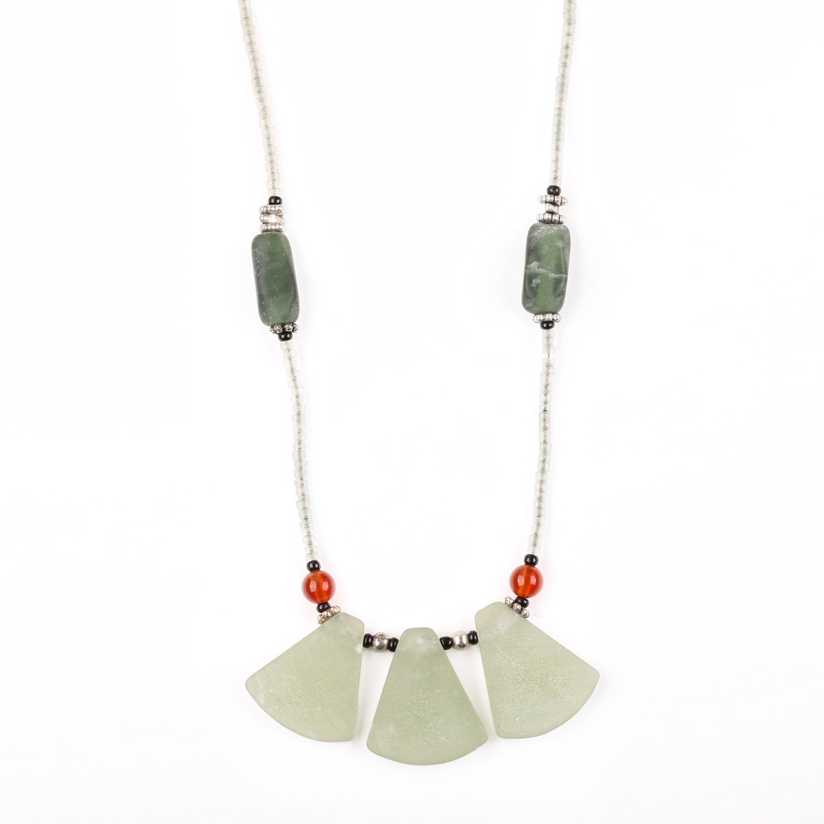 Multistone Drop Necklace | Gemstone Mala Set 1