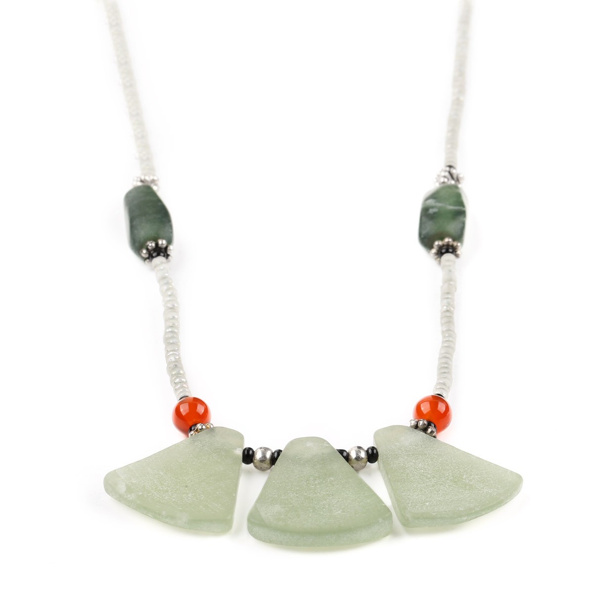 Multistone Drop Necklace | Gemstone Mala Set 3
