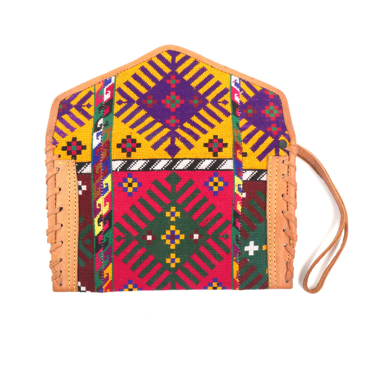 Flip Embroidered Handbag | Leather Clutch Purse 3