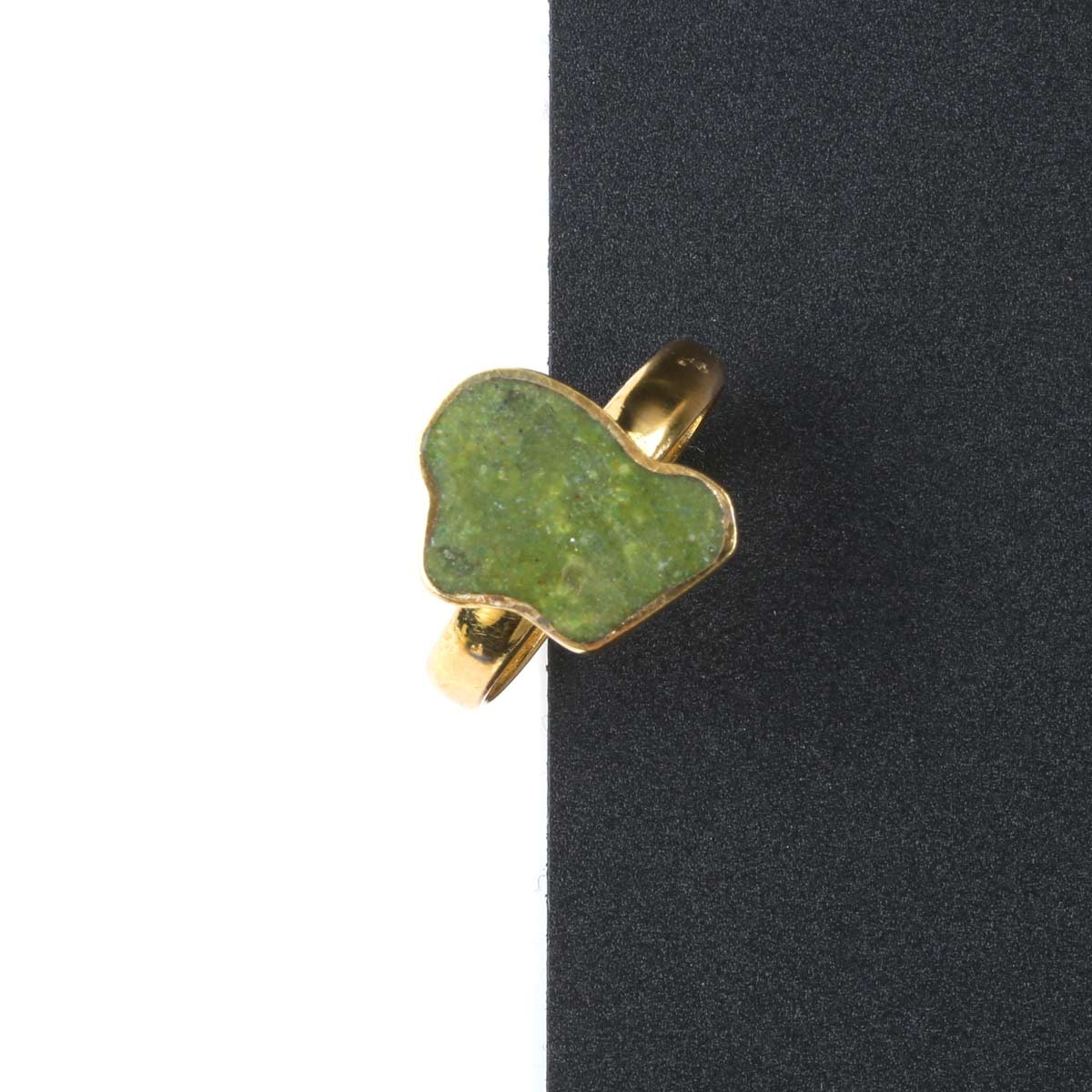 Chrysocolla Stone Ring | Bronze Straight Ring 4