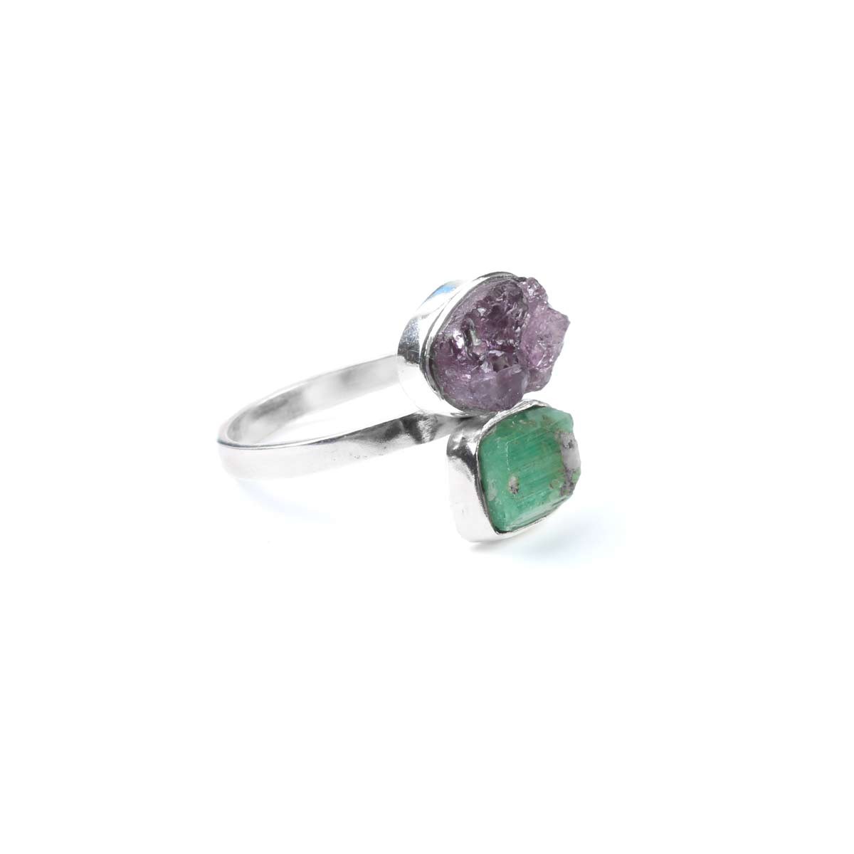 Two-Stone Ring | Silver Fancy Ring 3