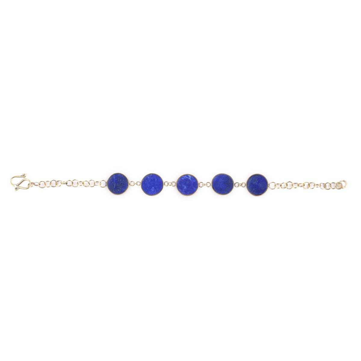Gold-Plated Lapis Bracelet | Station Beaded Bracelet 3
