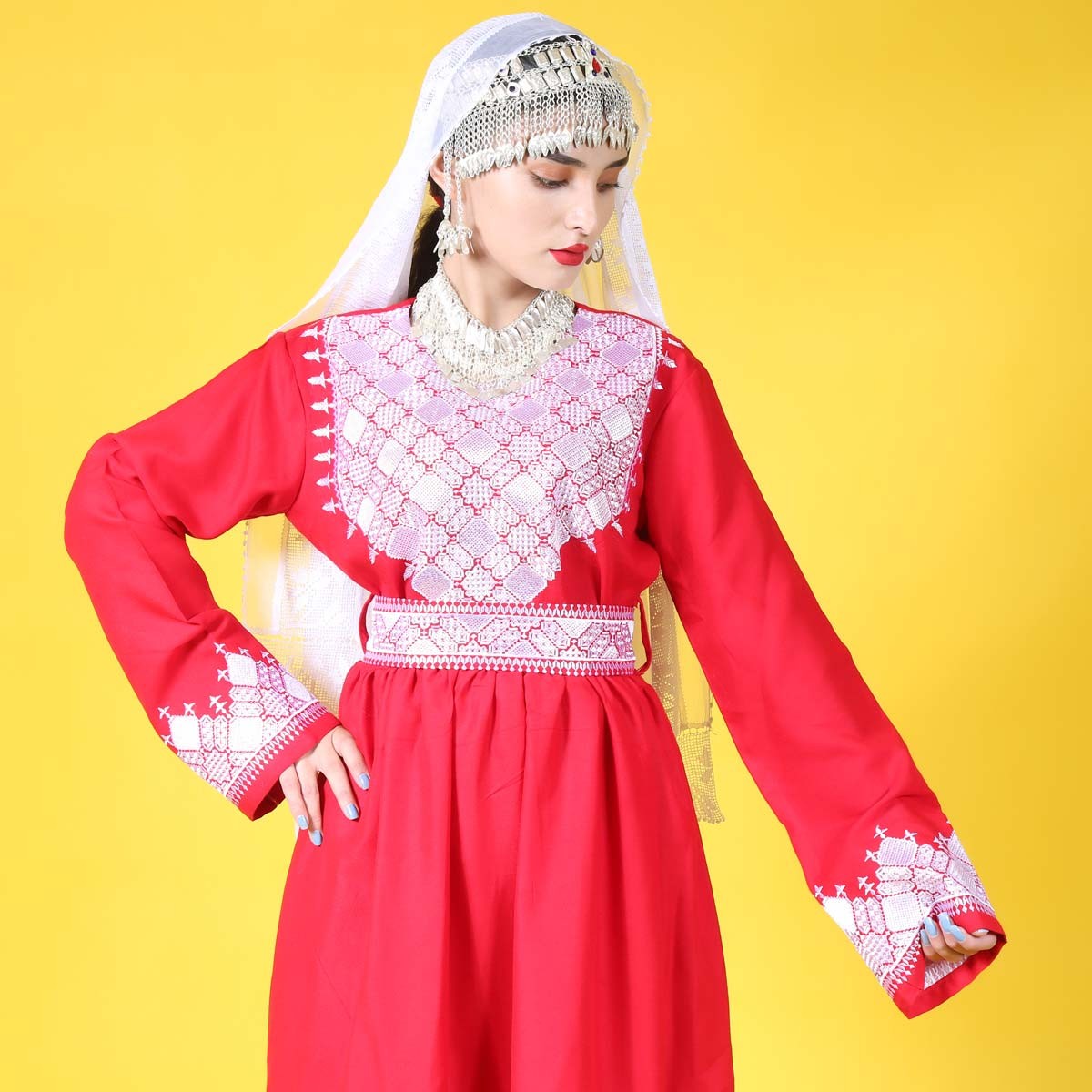 Hazargi Design Traditional Dress | Hand-embroidered Women Dress 6