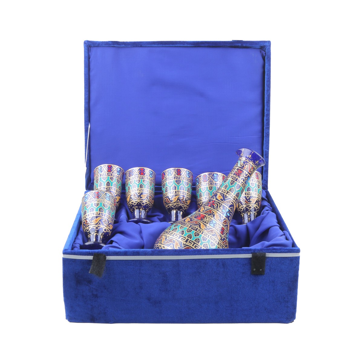 Navy Blue Glass Set with Jug Tableware 5