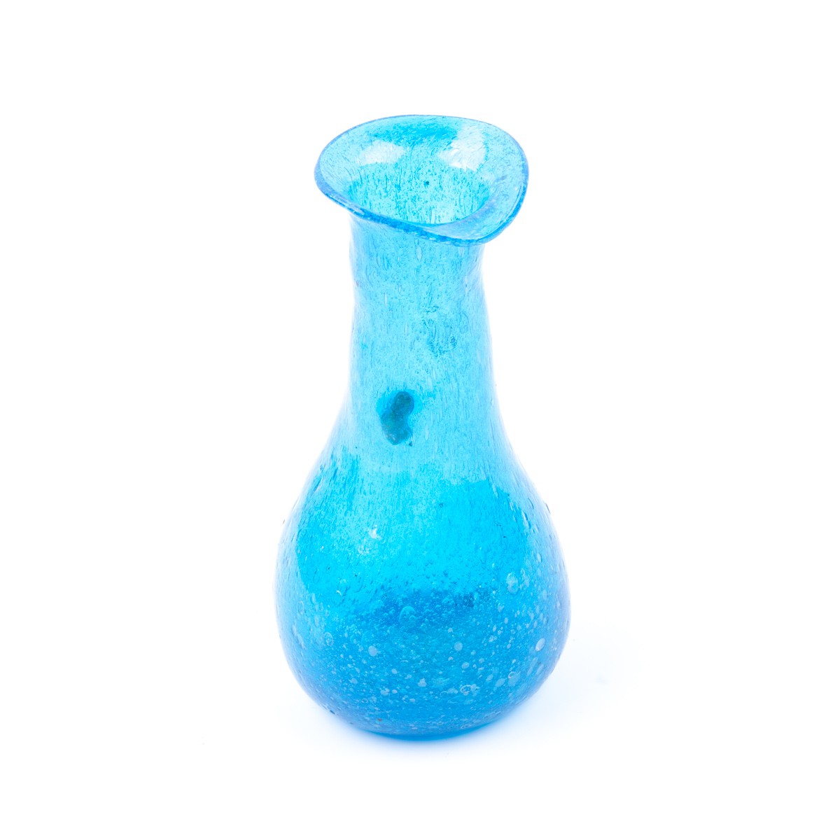 Blue Glass Flower Pot | Handmade Flower Rustic Vase 1