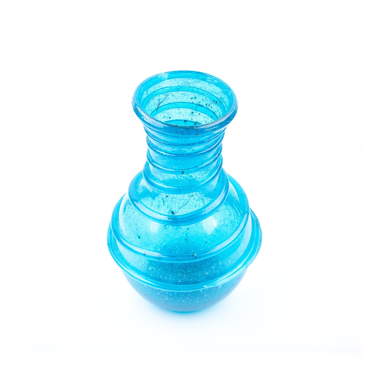 Blue Rustic Flower Vase | Glass Handmade Flower Pot 2