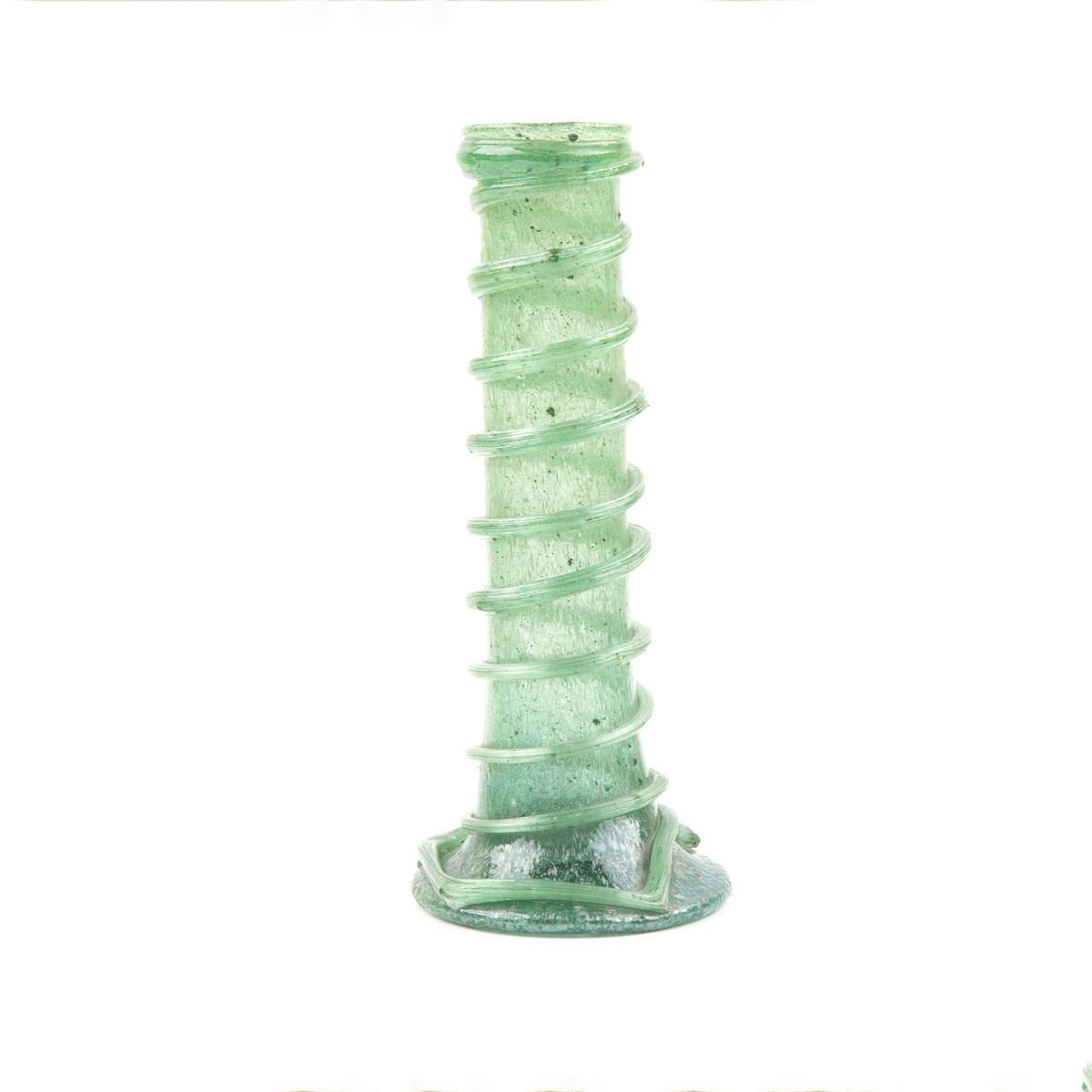 Green Cylinder Candle Jar | Glass Handmade Candle Pot 1