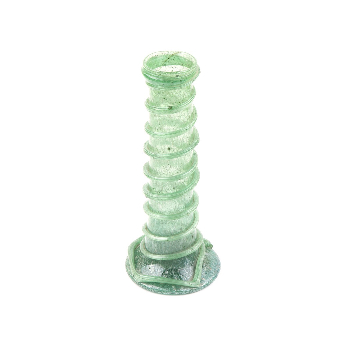 Green Cylinder Candle Jar | Glass Handmade Candle Pot 2