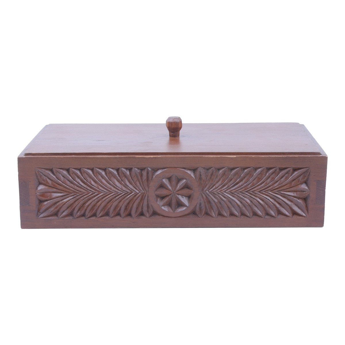 Chinar Wooden Tissue Box | Rectangle Engraved Box 1