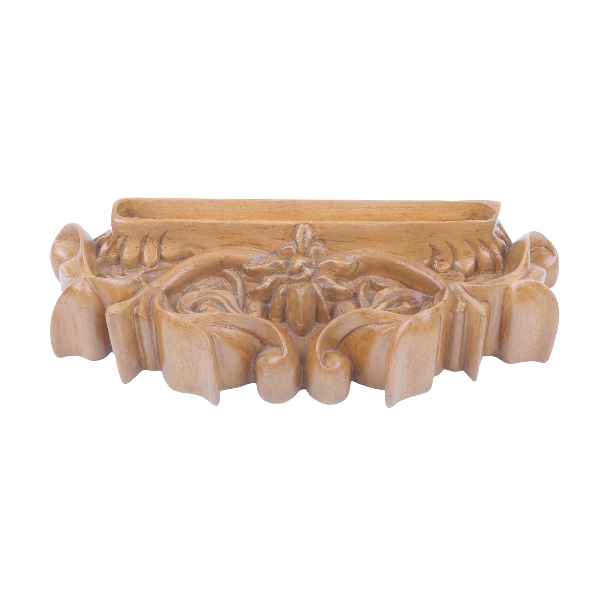 Cedar Floral Carved Photo Stand | Rectangle Wooden Stand 2