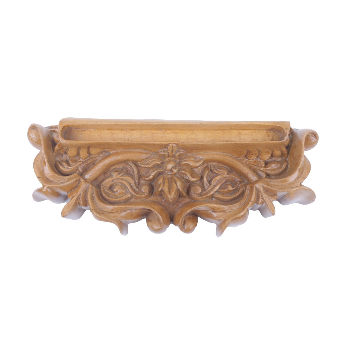 Cedar Floral Carved Photo Stand | Rectangle Wooden Stand 3