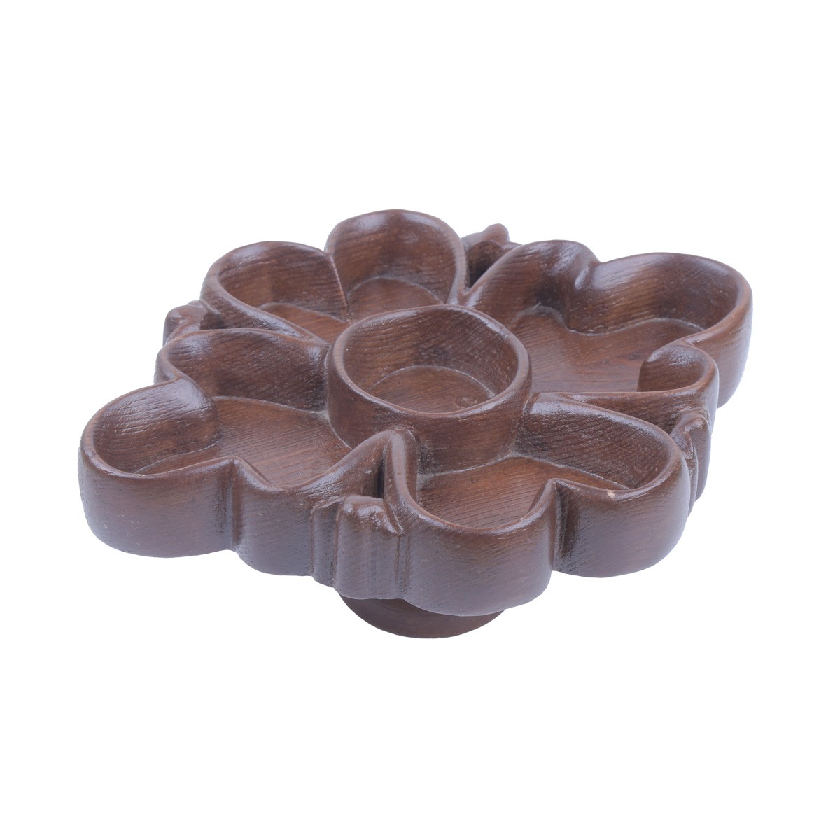 Plane tree Wooden Dry Fruit Dish | Floral Footted Dry Fuirt Plate 2