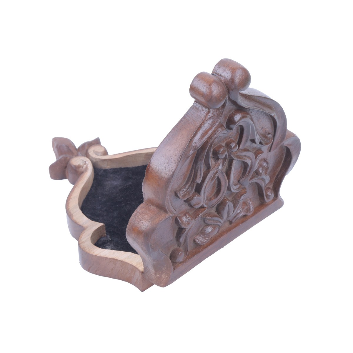 Walnut Wooden Jewel Box | Fine Carved Mini Jewel Box 3