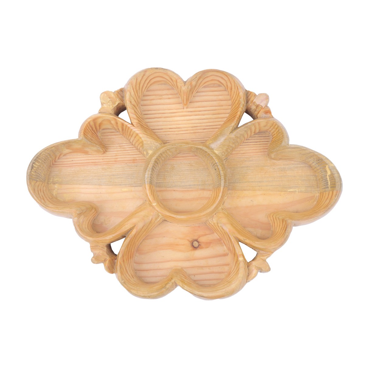 Wooden Floral Dry Fruit Dish | Heart Style Candy Dish 3