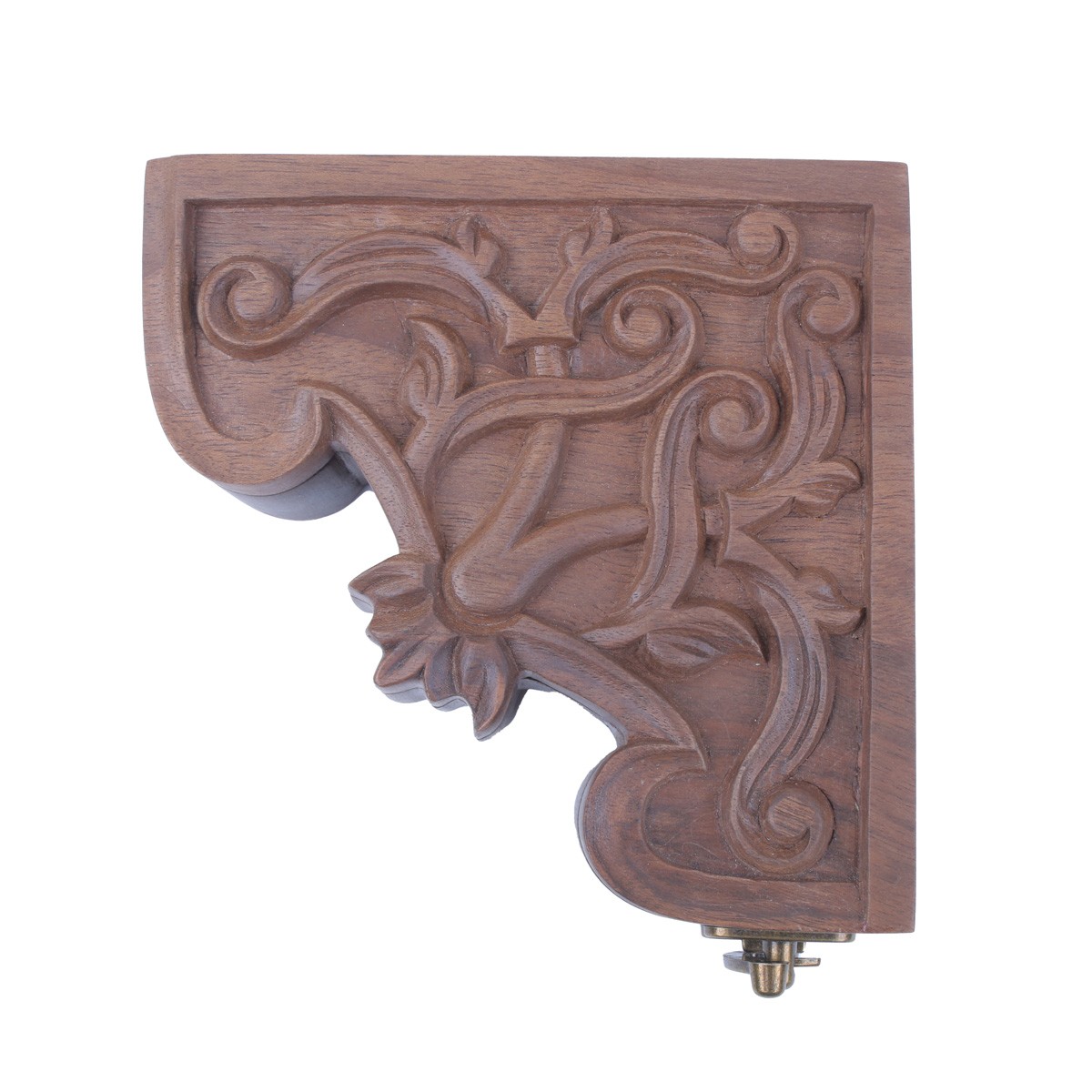 Walnut Engraved Jewel Box | Triangle Carved Gift Box 4