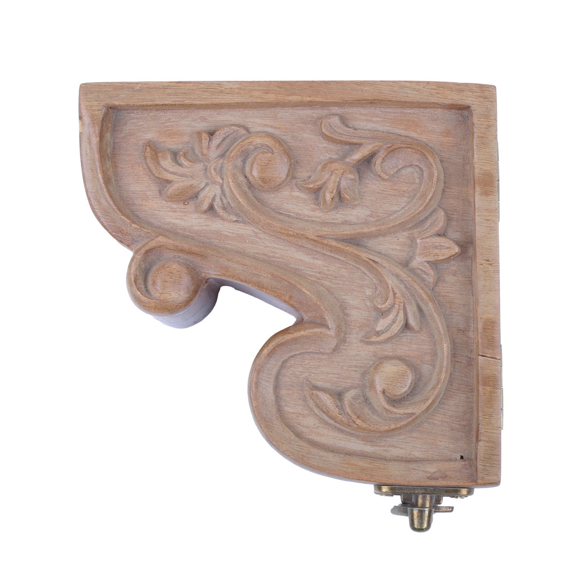 Walnut Engraved Mini Jewel Box | Triangle Carved Gift Box 3