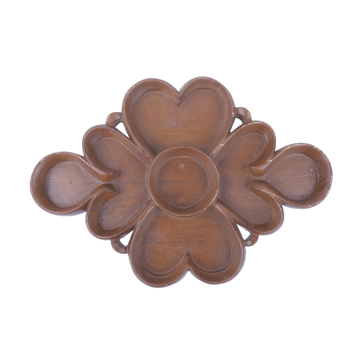 Plane tree Wooden Candy Plate | Flower Design Footed Dry Fruit Dish 3