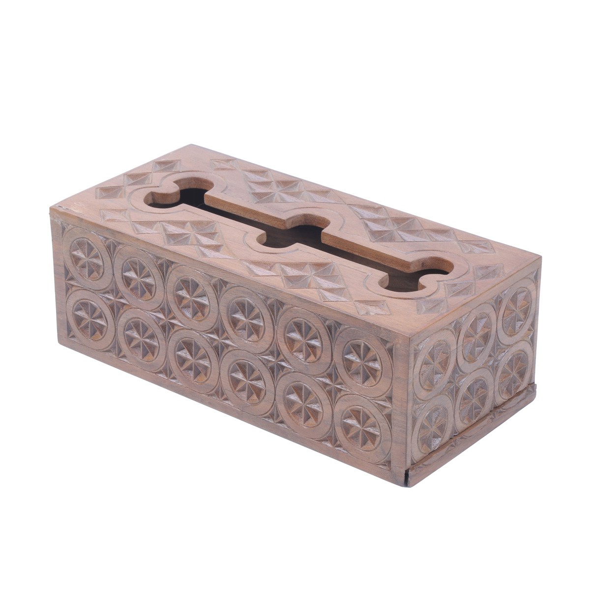 Walnut Wooden Engraved Tissue Box | Rectangle Tissue Box 1