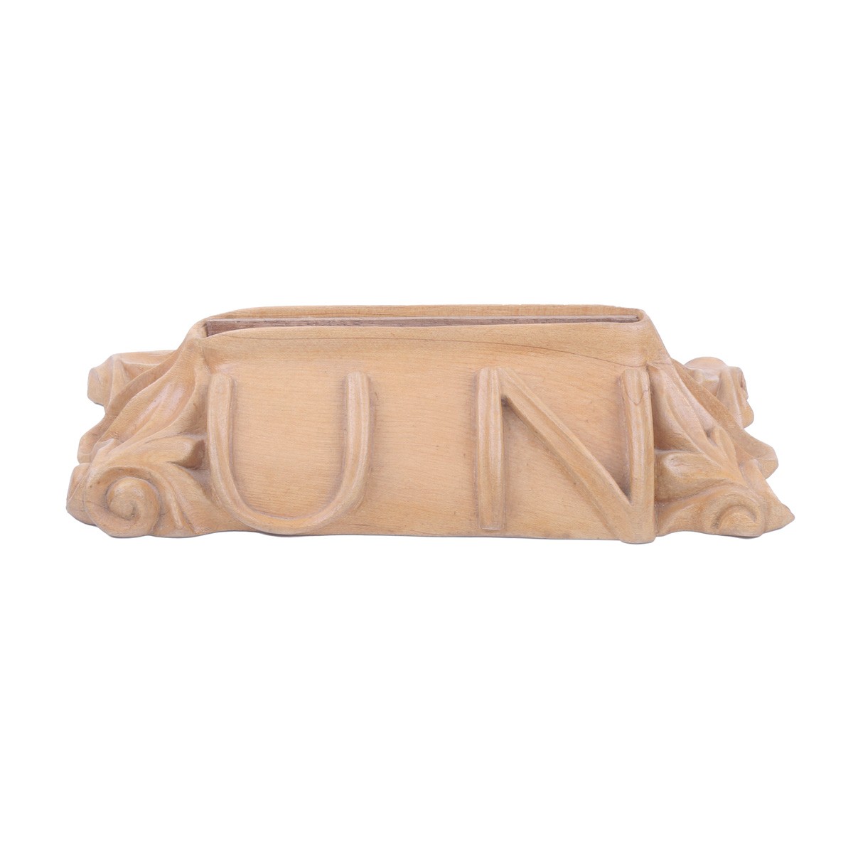 Cedar & Walnut Wooden Name Stand | Letter Engraved Desk Name Stand 3