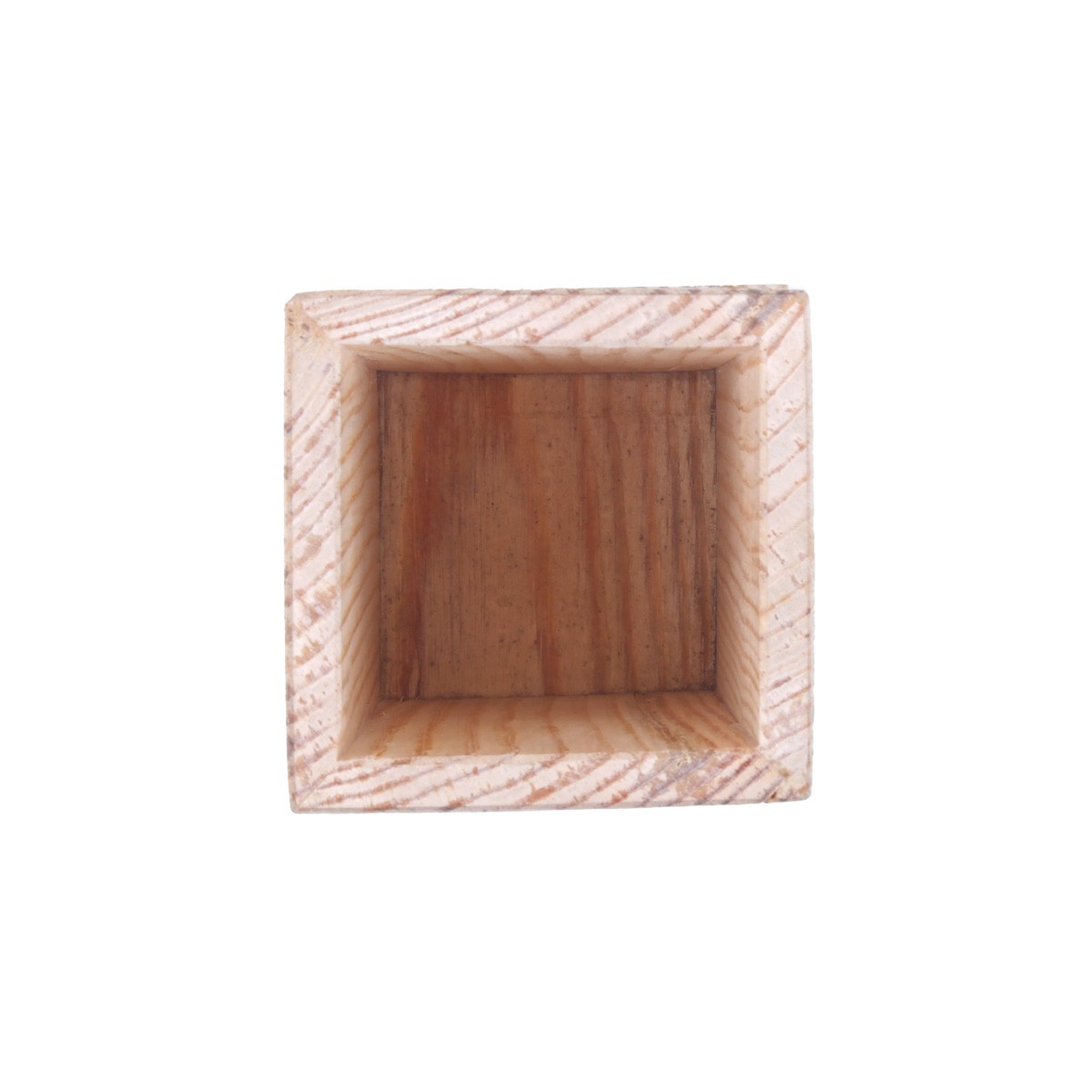 Cedar Wooden Pen Holder | Rectangle Carved Flower Vase 3