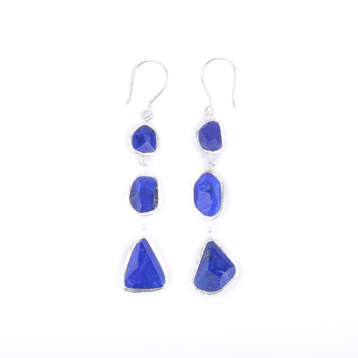 Lapis Chandelier Necklace, Earrings & Bracelet| Silver Jewelry Set 9