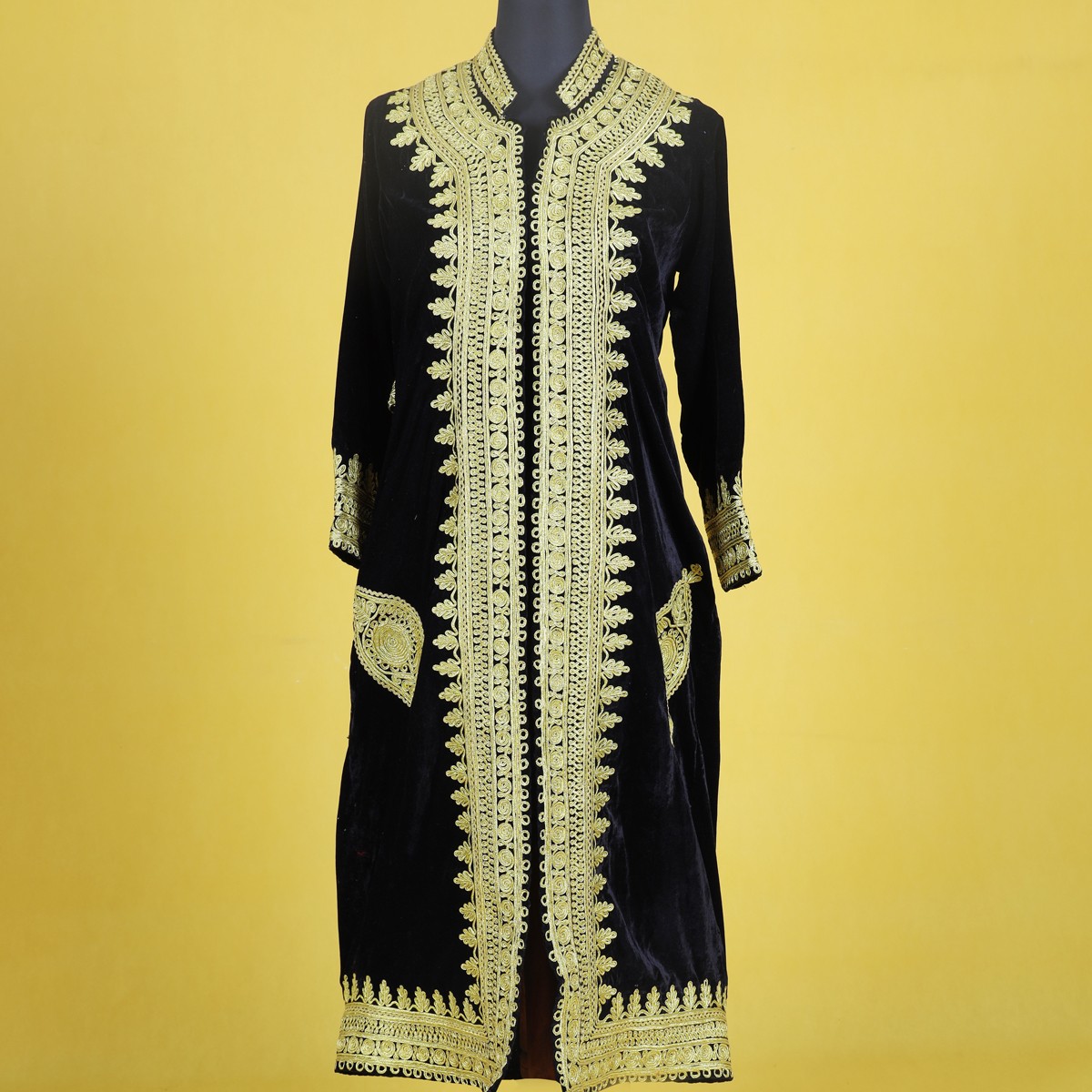 Golden Embroidered Bridal dress | Aseel Chapan 1