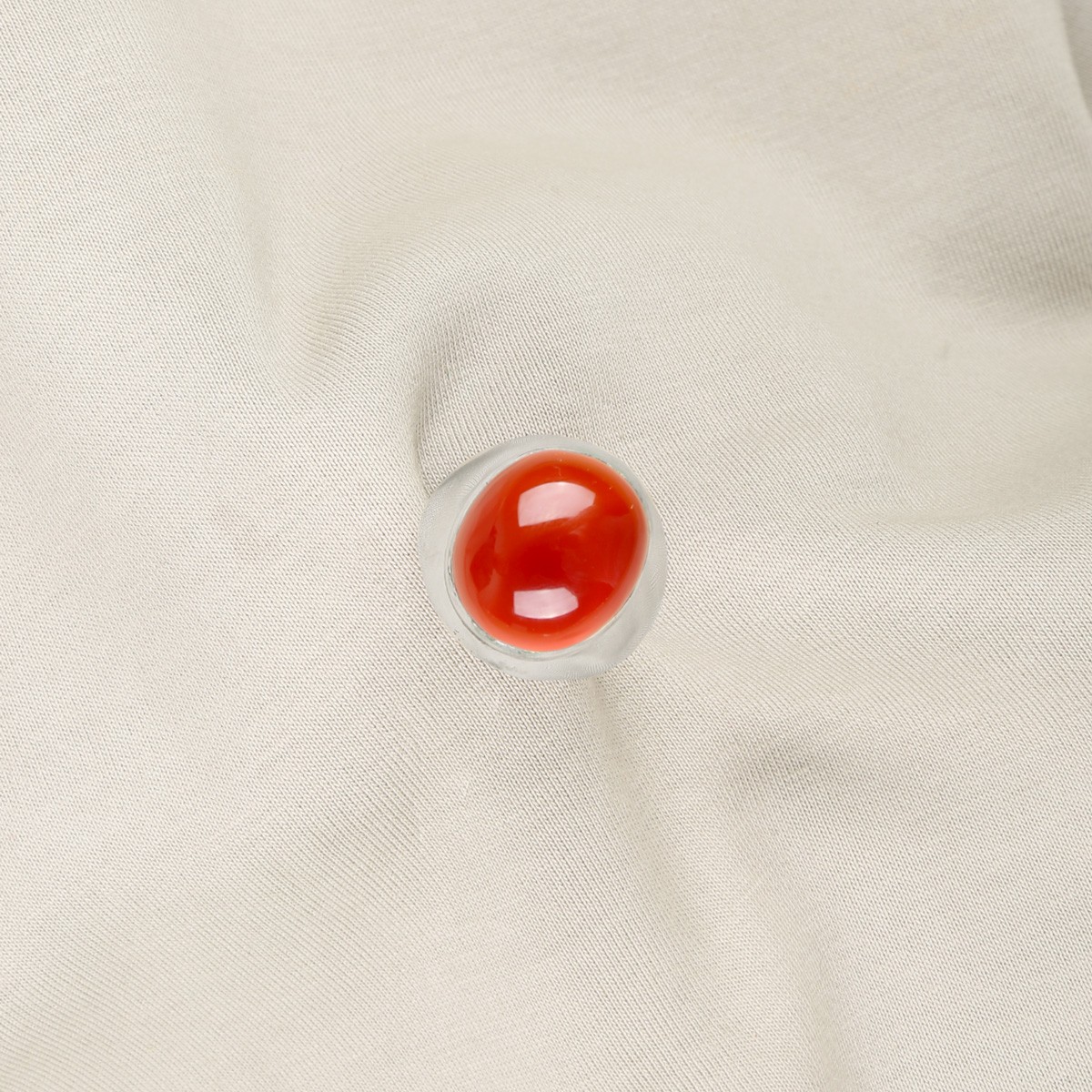 Agate Stone Handmade Ring | Silver Solitaire Engraved Ring 3