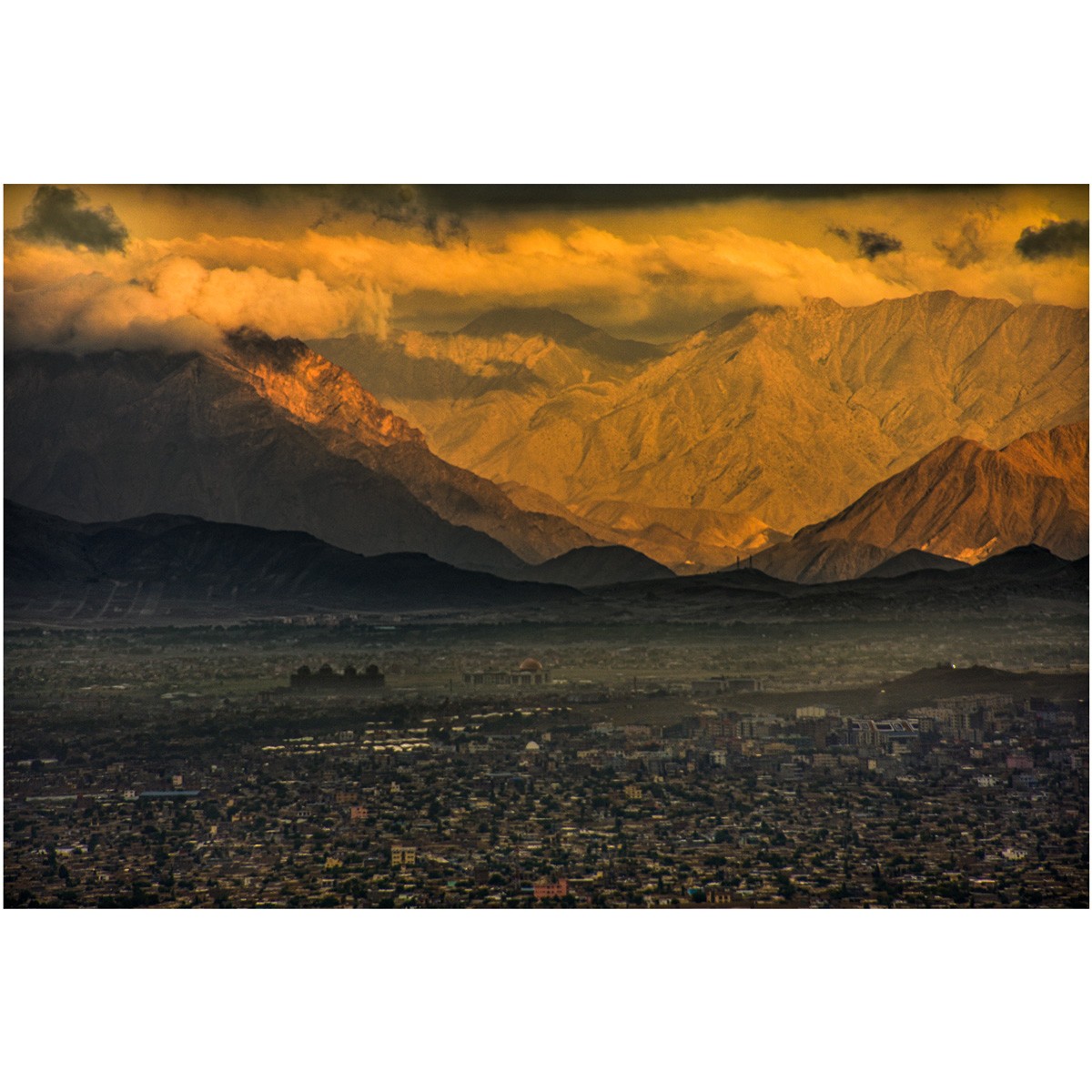 Kabul City Evening View Landscape Photo | Wall-Hanging Sunset Photo 2